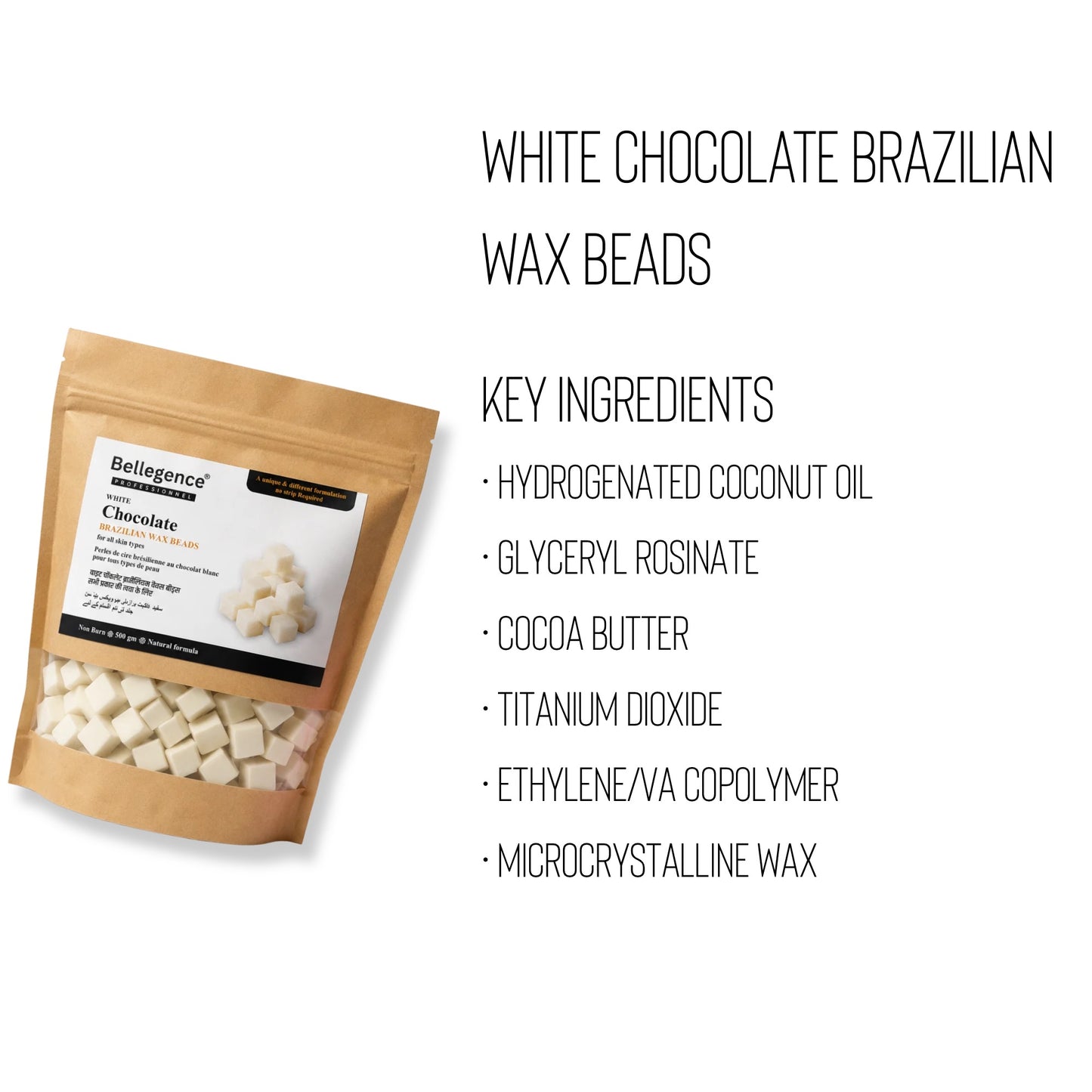 White chocolate Brazilian wax beads 