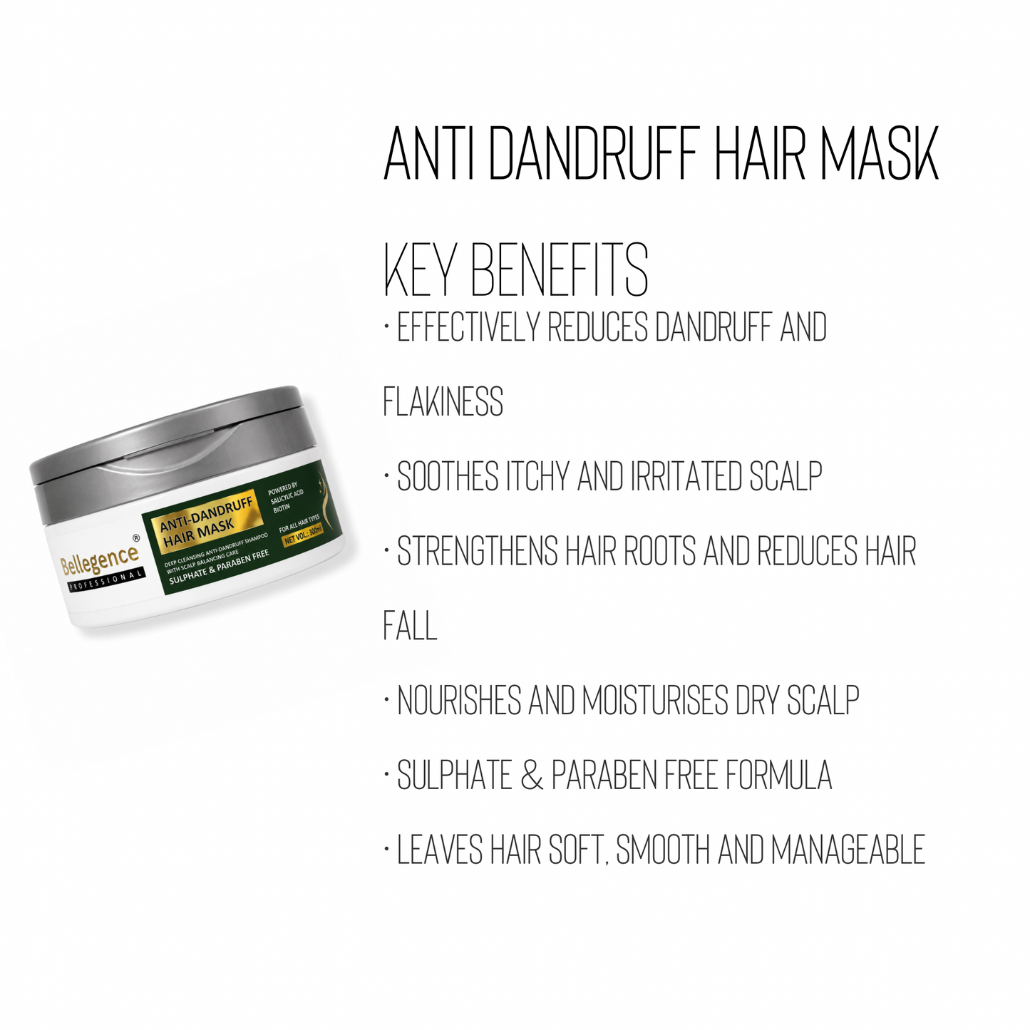Bellegence Professional Anti Dandruff Hair Mask (300ml)