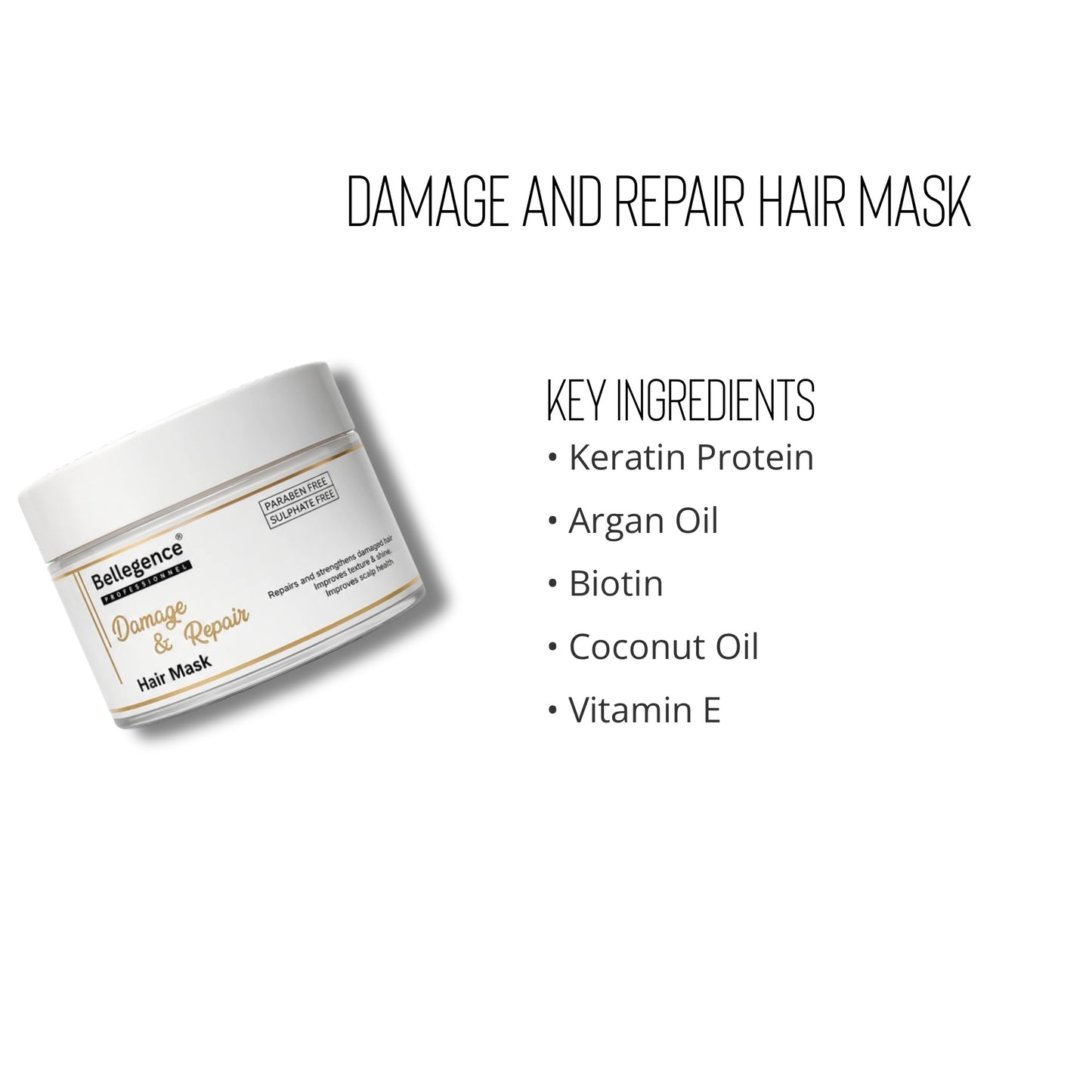 Damage and repair hair mask ￼