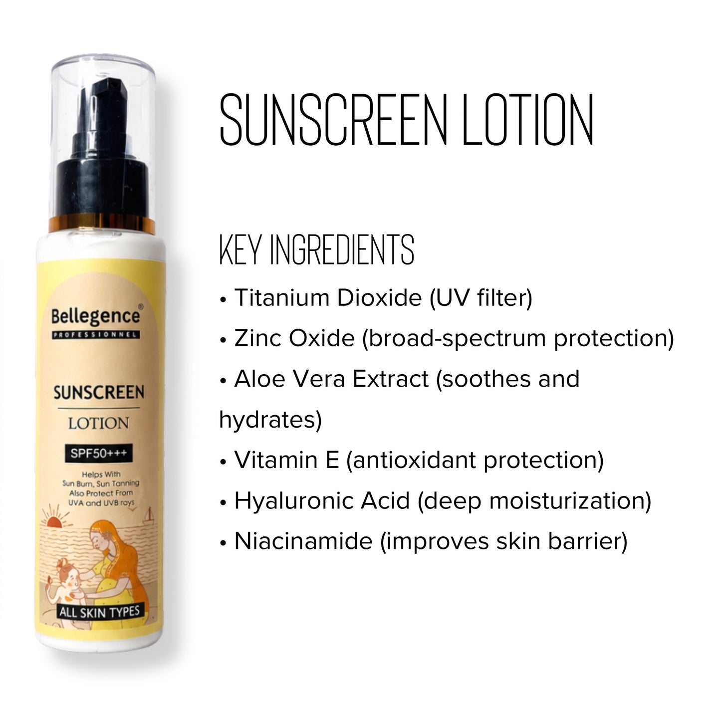 Sunscreen lotion SPF 50+++
