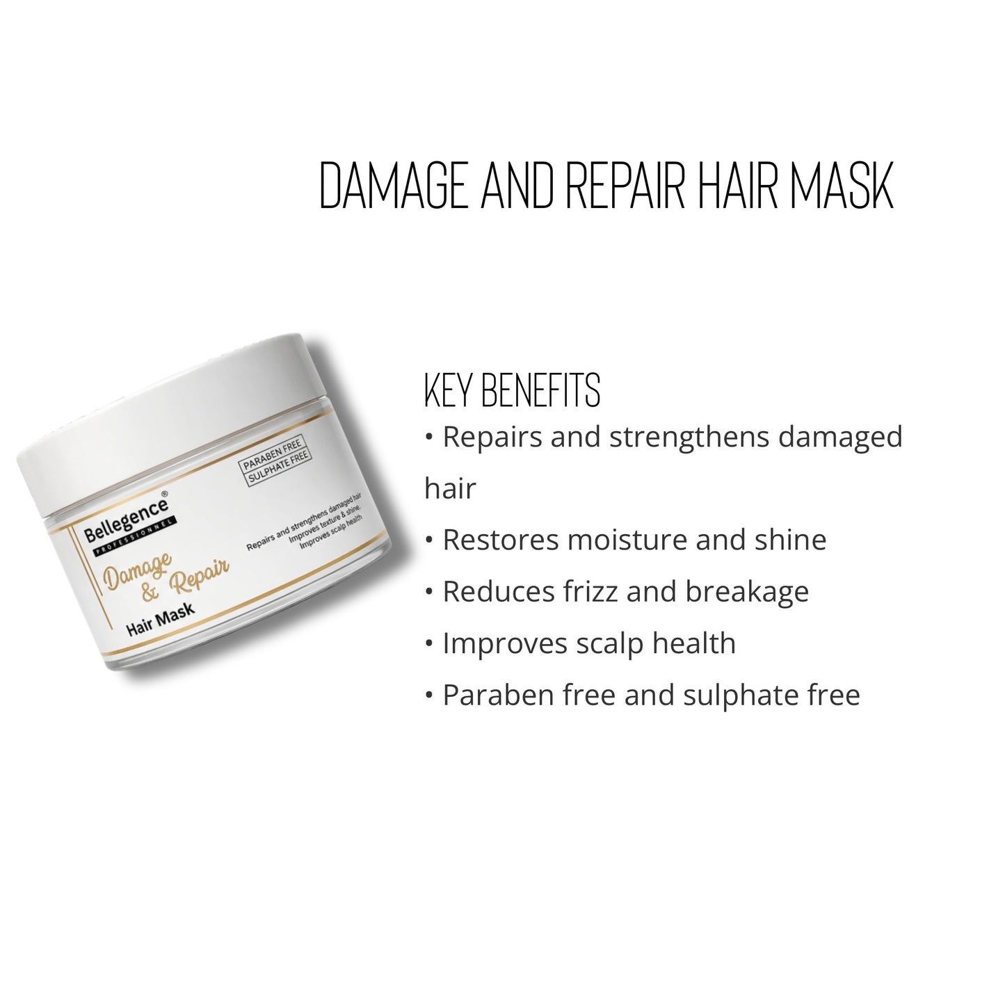 Damage and repair hair mask ￼