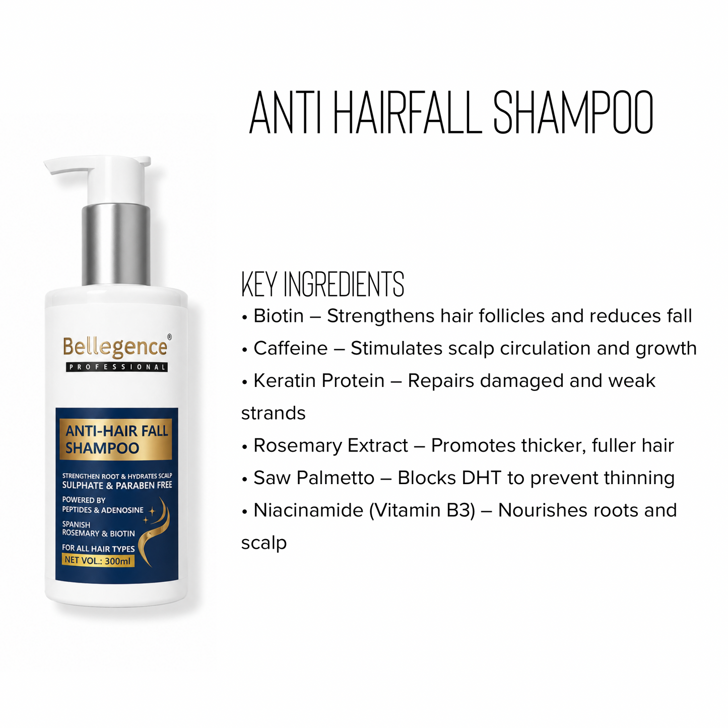 Bellegence Professional Anti Hair Fall Shampoo (300ml)