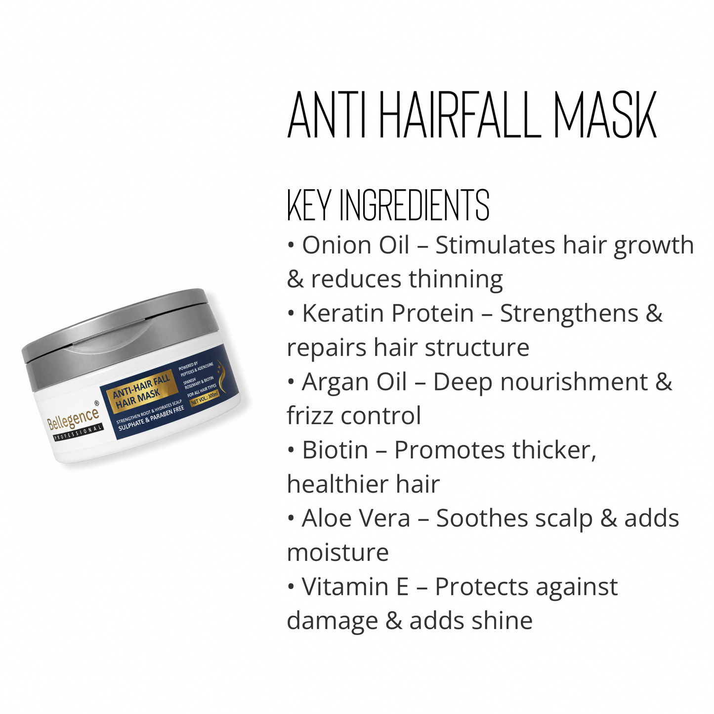 Bellegence Professional Anti Hair Fall Hair Mask (300ml)
