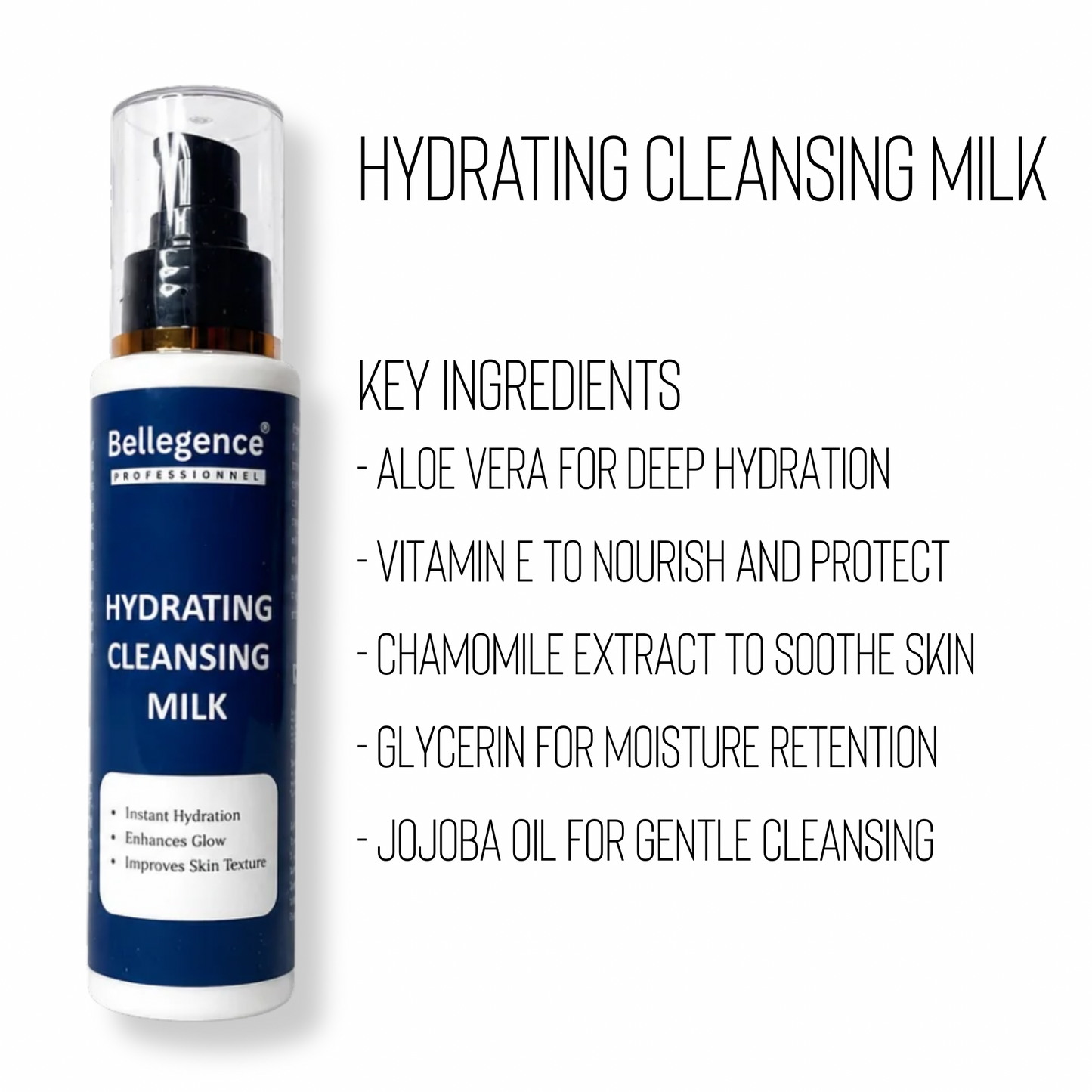 Hydrating cleansing milk ￼