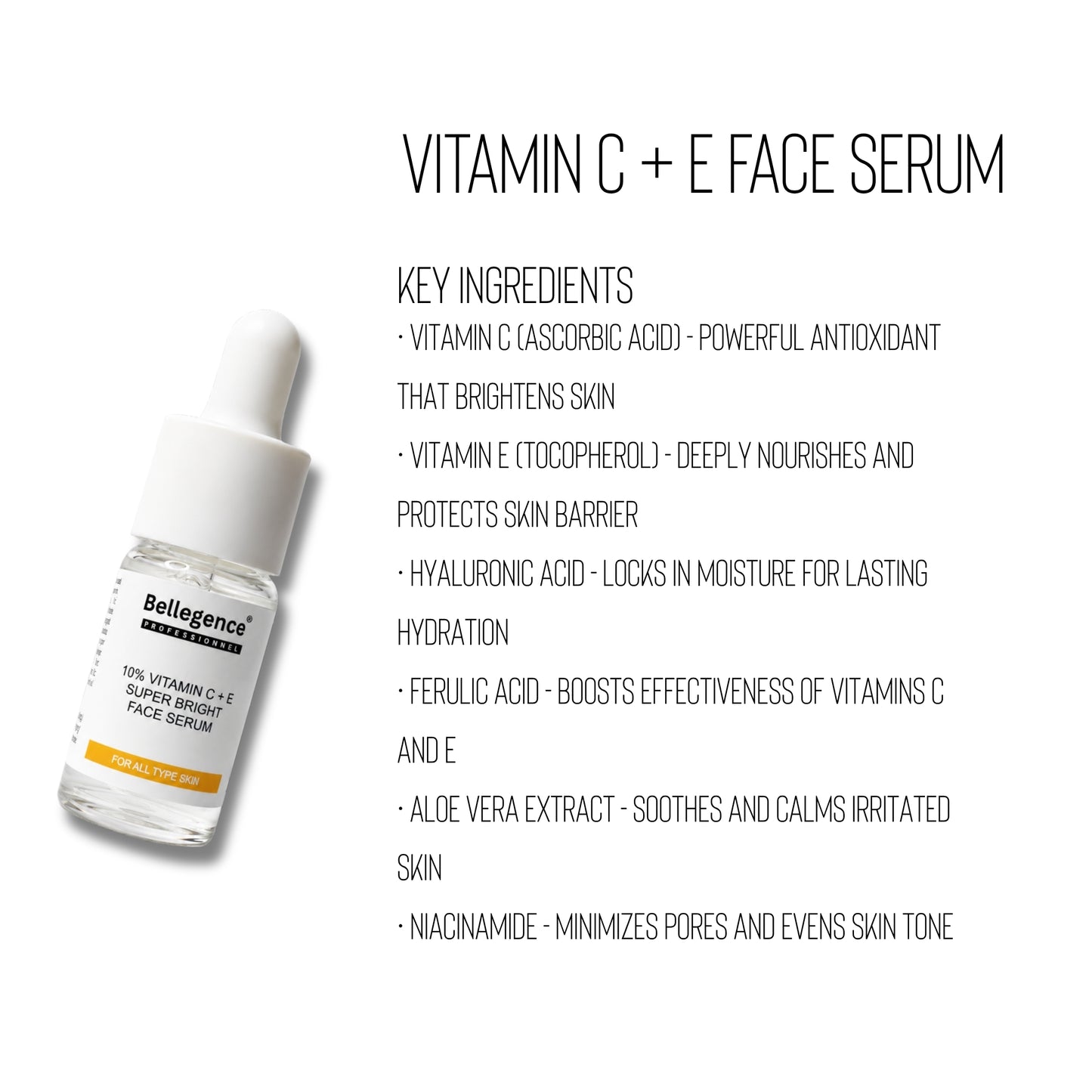 Vitamin C+E super bright face serum ￼