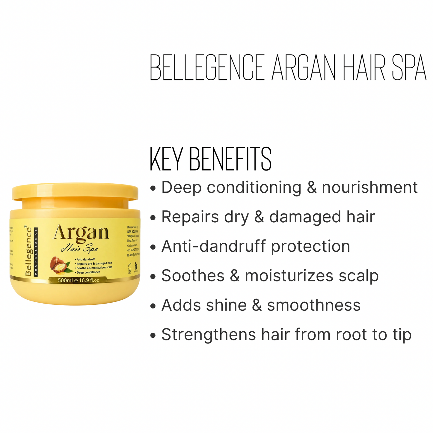 Bellegence Professional Argan Hair Spa 500ml