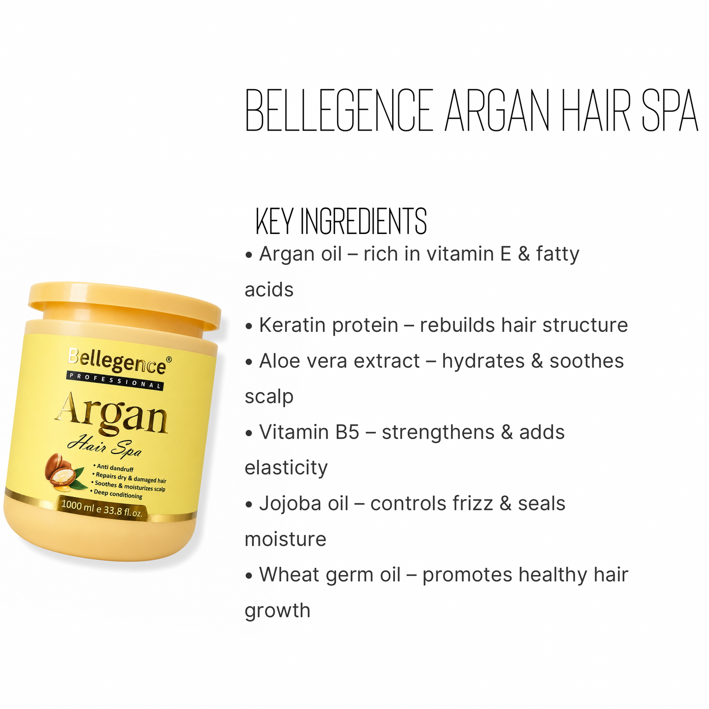 Bellegence Professional Argan Hair Spa 1000ml
