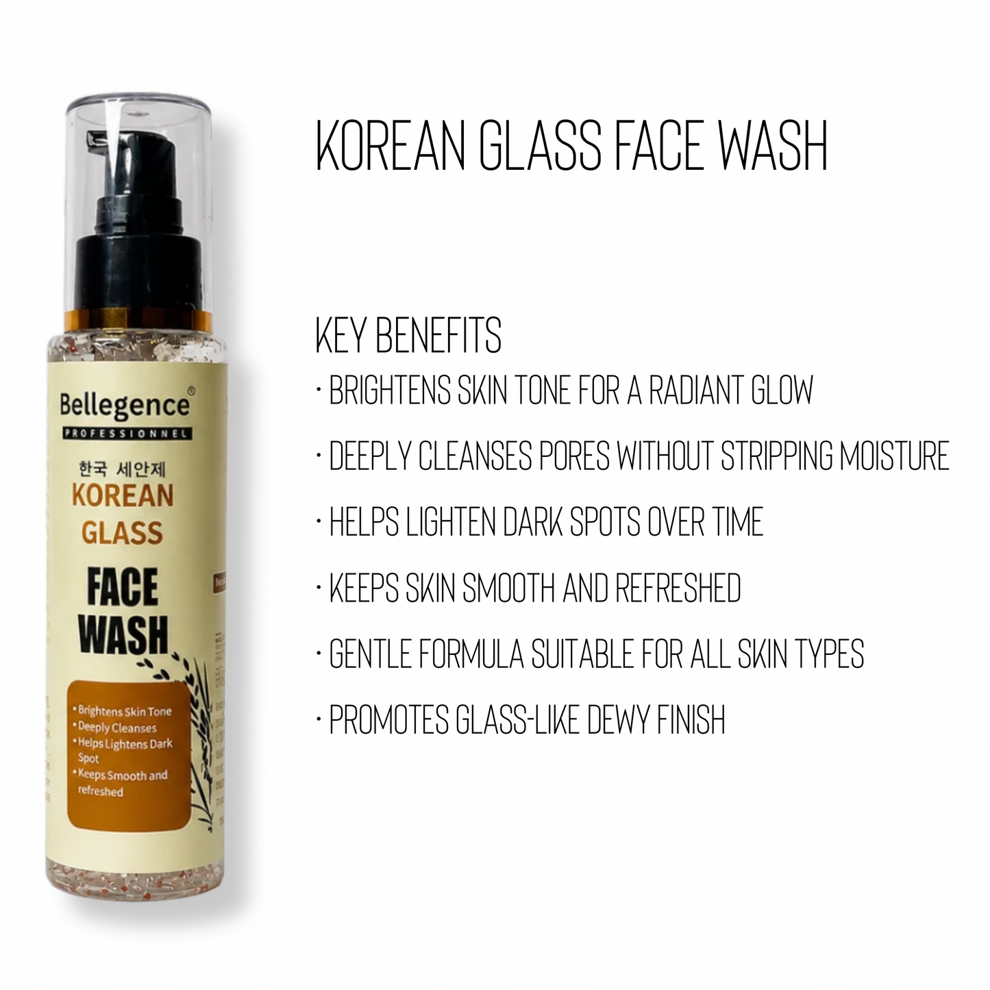 Korean glass skin face wash ￼