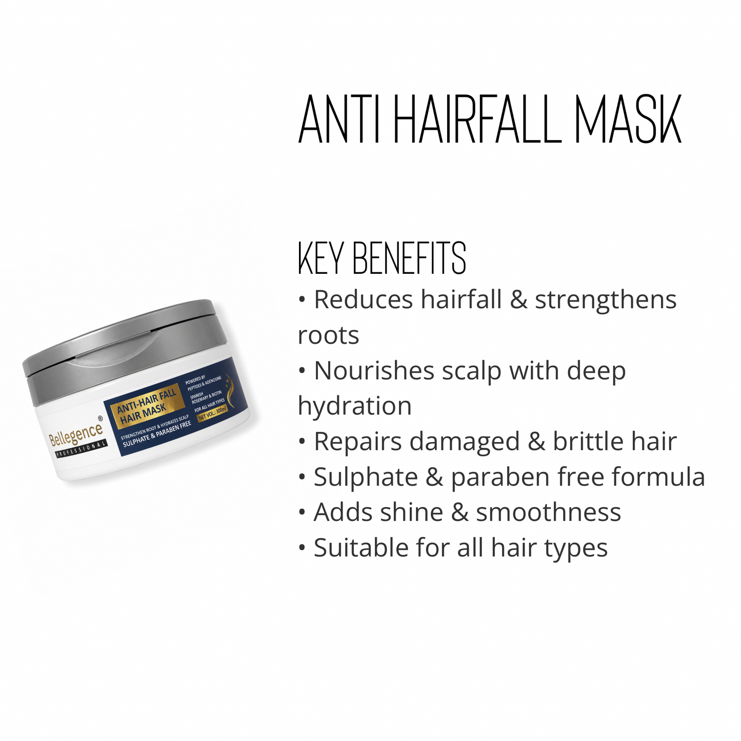 Bellegence Professional Anti Hair Fall Hair Mask (300ml)