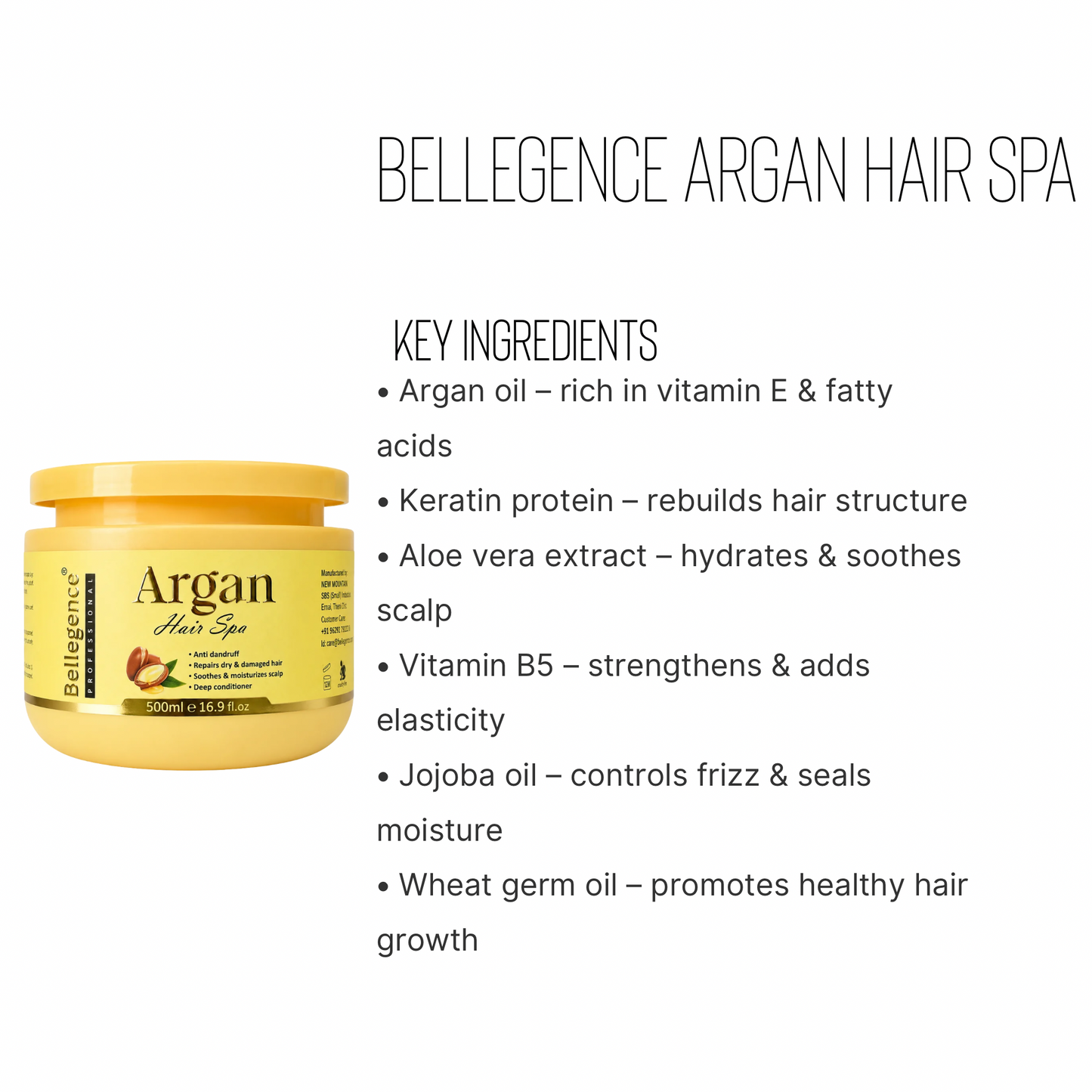 Bellegence Professional Argan Hair Spa 500ml